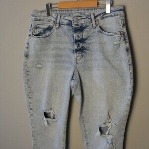 Old Navy High Rise Curvy O.G. Straight Light Wash Button Fly Women's Size 14